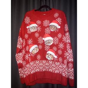 Ugly Christmas Sweater Xmas Size 2XL Cat